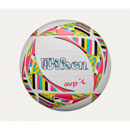 AVP MOVEMENT VOLLEYBALL (White/Pink/Yellow) - WV4008001XBOF